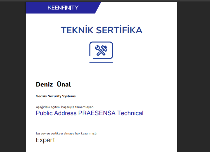 🎖️Public Address PRAESENSA Expert Certification